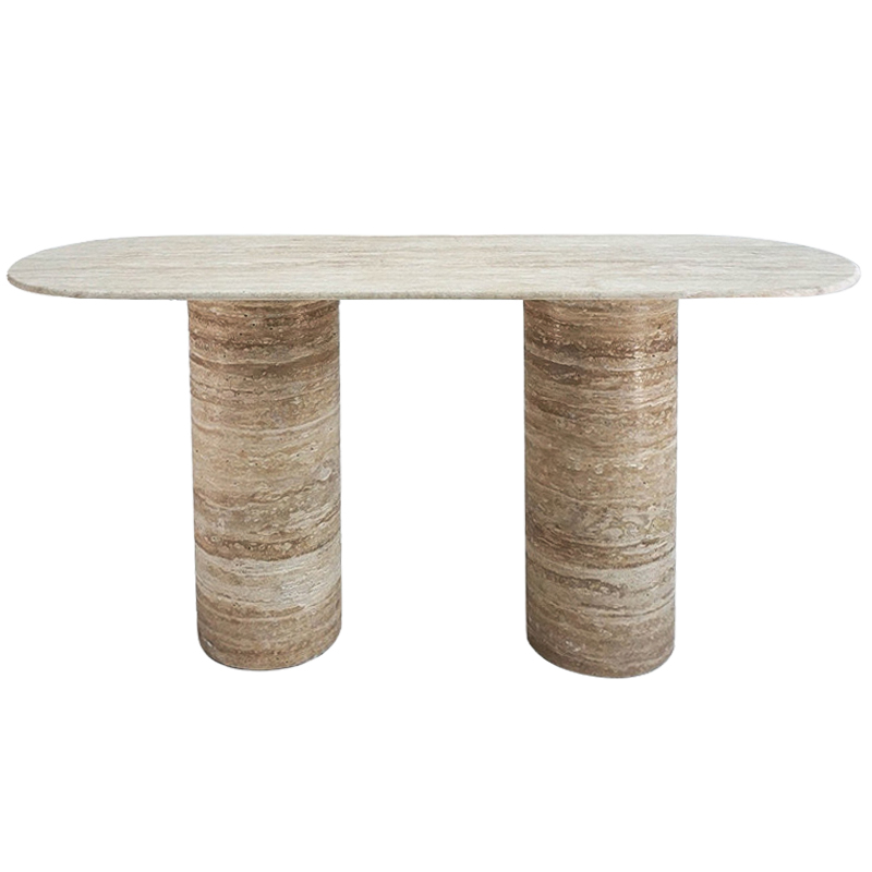 Консоль LA PARADIS Console TABLE Traverten Коричневый Песочный Бежевый Консоль LA PARADIS Console TABLE Traverten Коричневый Песочный Бежевый в Барнауле | Loft Concept