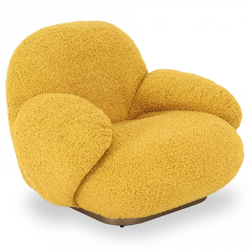 Кресло Chloe Yellow Armchair Желтый Золотой Кресло Chloe Yellow Armchair Желтый Золотой в Барнауле | Loft Concept