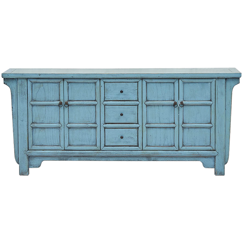 Комод в китайском стиле Blue Chest of Drawers Chinese Collection Голубой Коричневый Комод в китайском стиле Blue Chest of Drawers Chinese Collection Голубой Коричневый в Барнауле | Loft Concept