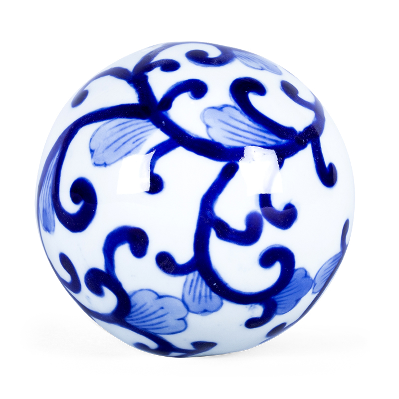 Статуэтка Blue & White Pattern Ball Белый Синий Статуэтка Blue & White Pattern Ball Белый Синий в Барнауле | Loft Concept
