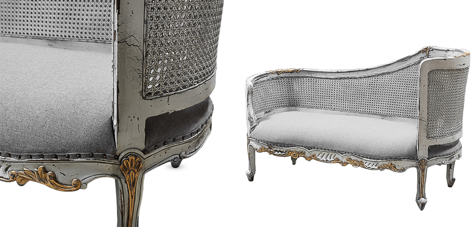Кушетка Maria Antoinette Side Sofa Gray Кушетка Maria Antoinette Side Sofa Gray - Loft-Concept в Барнауле