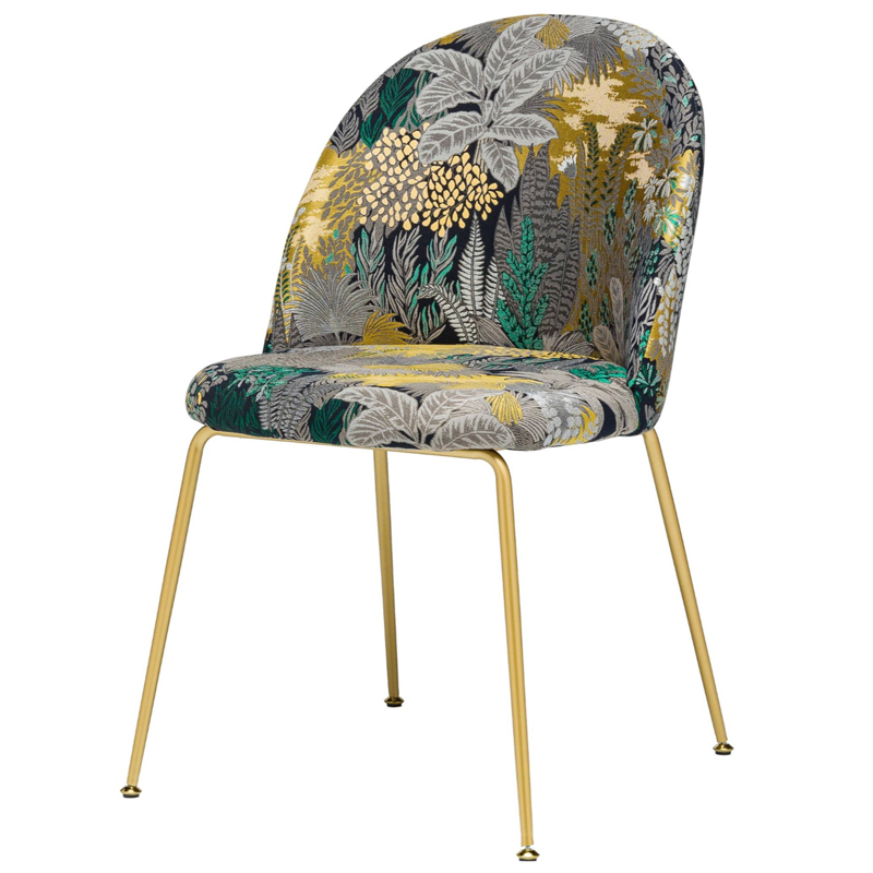 Jungle chair Стул обивка Джунгли жакард Изумрудный Бежевый Золотой Jungle chair Стул обивка Джунгли жакард Изумрудный Бежевый Золотой в Барнауле | Loft Concept