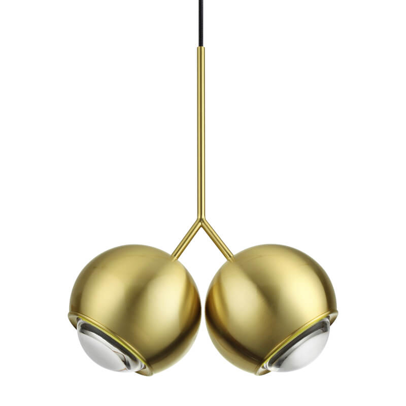 Подвесной светильник Ivor Pendant Double Gold Глянцевое золото Подвесной светильник Ivor Pendant Double Gold Глянцевое золото в Барнауле | Loft Concept
