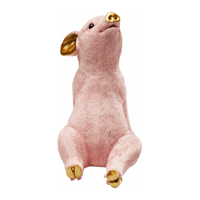 Статуэтка розовый поросенок Pink pig Розовый пастельный Золотой Статуэтка розовый поросенок Pink pig Розовый пастельный Золотой в Барнауле | Loft Concept