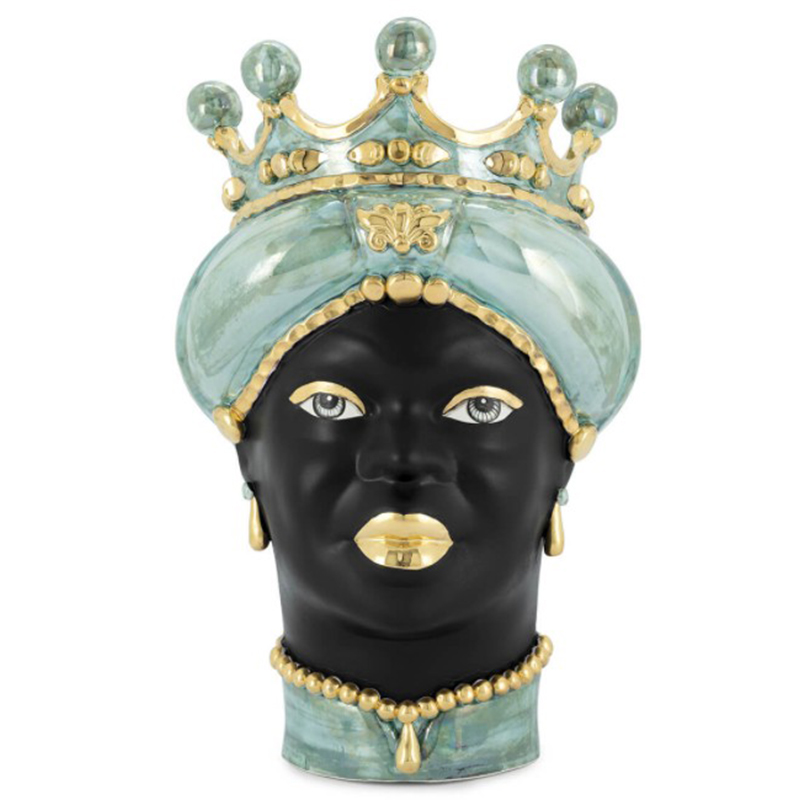 Ваза VASE MORO LADY MED. MOP green Черный Прозрачный зеленый Золотой Ваза VASE MORO LADY MED. MOP green Черный Прозрачный зеленый Золотой в Барнауле | Loft Concept