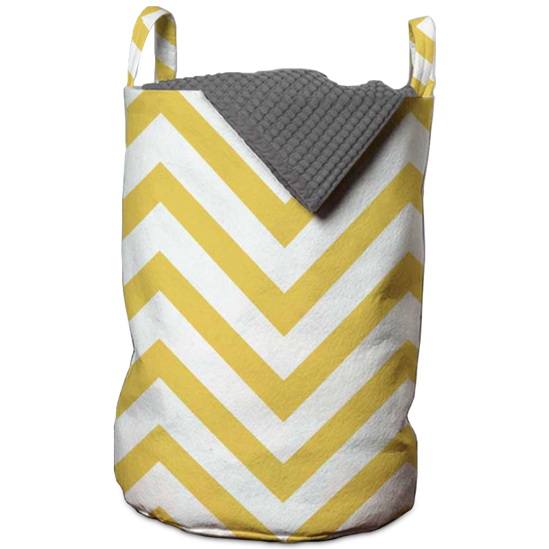 Корзина Mustard Chevron Basket Горчичный Белый Корзина Mustard Chevron Basket Горчичный Белый в Барнауле | Loft Concept