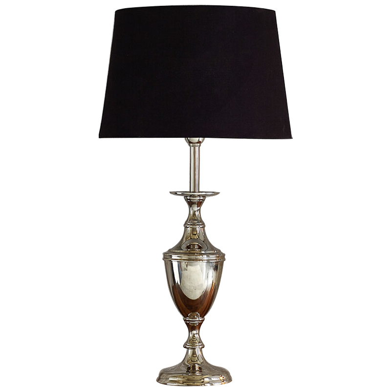 Настольная лампа с абажуром Blake Lampshade Table Lamp Хром Черный Настольная лампа с абажуром Blake Lampshade Table Lamp Хром Черный в Барнауле | Loft Concept