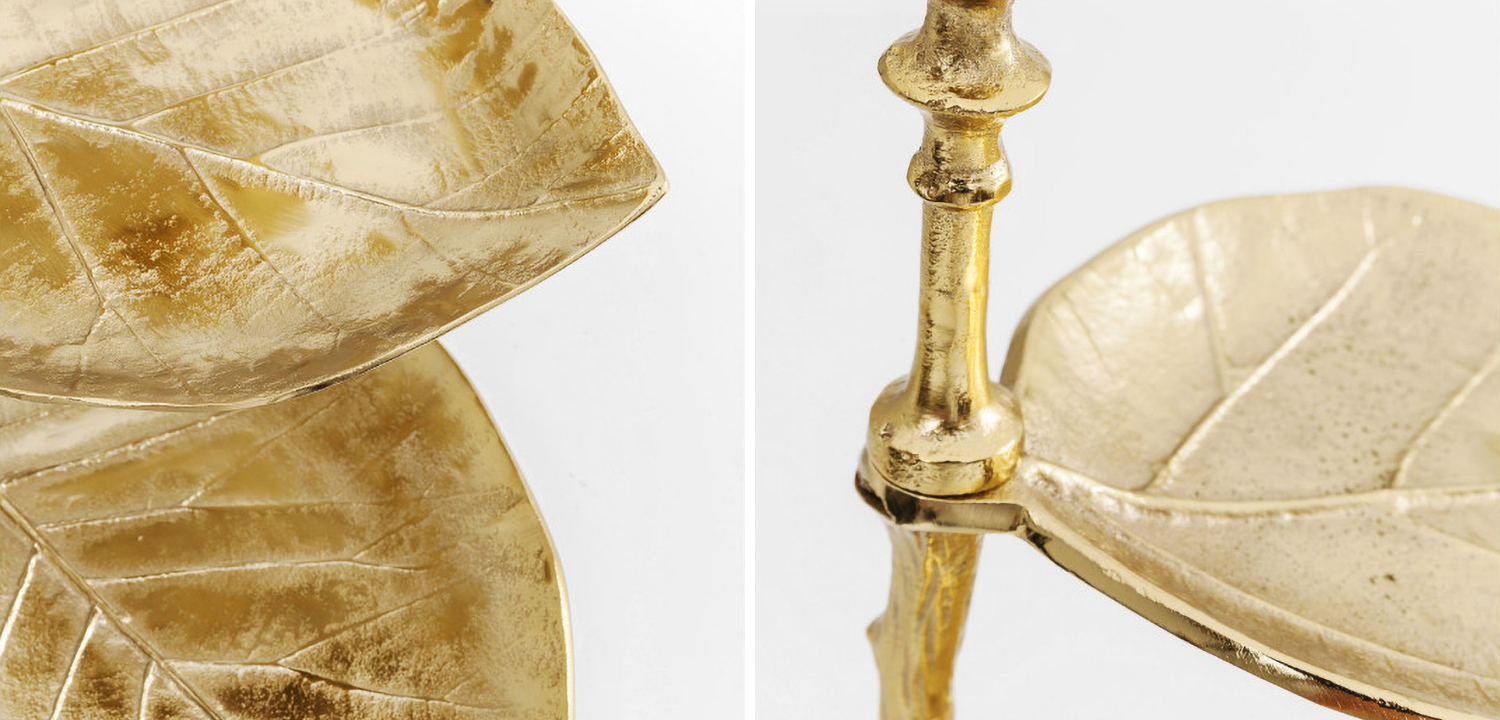 Блюдо трёхъярусное Golden Leaves - фото