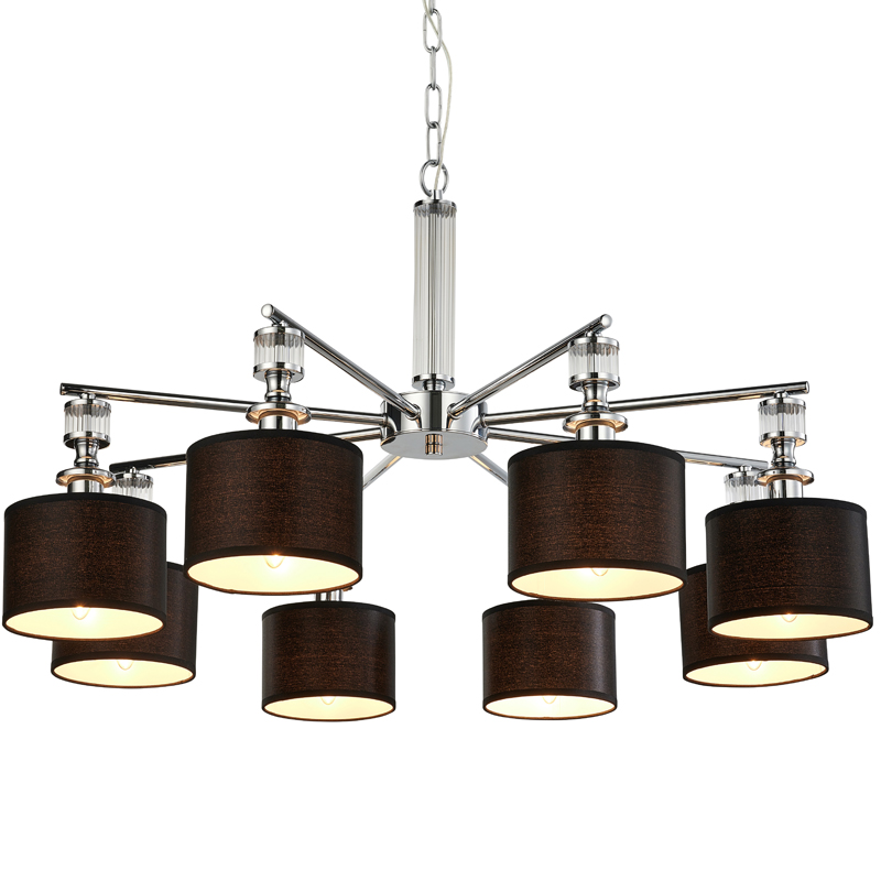 Люстра Isidora Chandelier Хром Серый Прозрачный Люстра Isidora Chandelier Хром Серый Прозрачный в Барнауле | Loft Concept