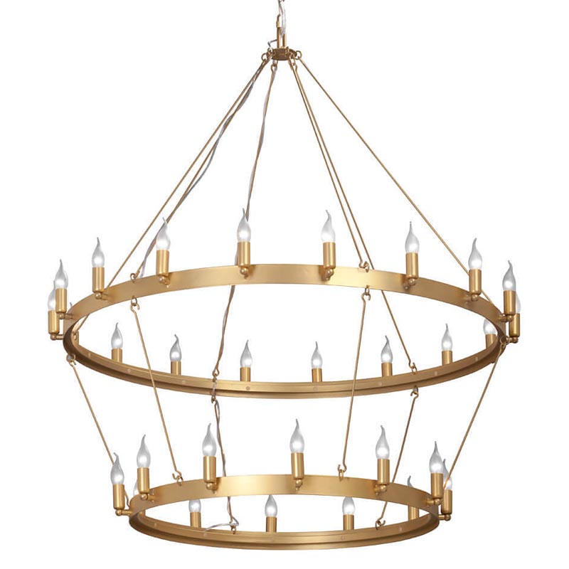 Люстра Camino Round Chandelier two tiers gold Золотой Люстра Camino Round Chandelier two tiers gold Золотой в Барнауле | Loft Concept
