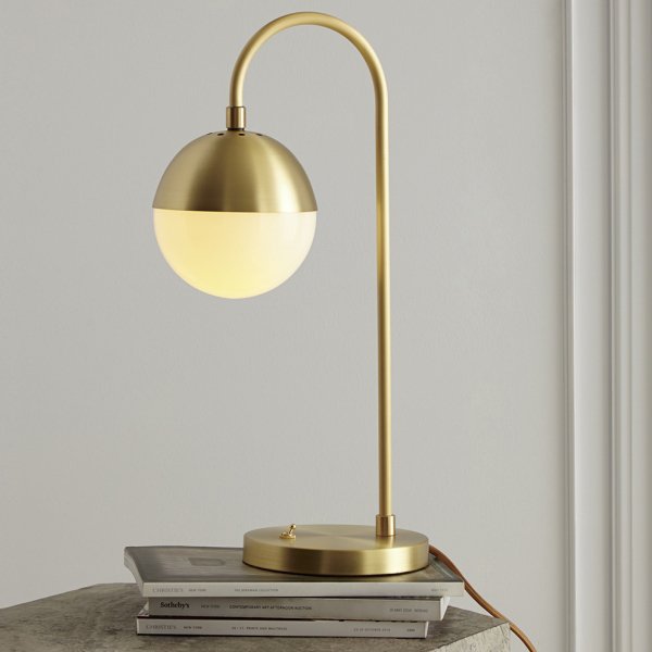 Настольная лампа Cedar Moss Table Lamp Латунь Белый Настольная лампа Cedar Moss Table Lamp Латунь Белый в Барнауле | Loft Concept