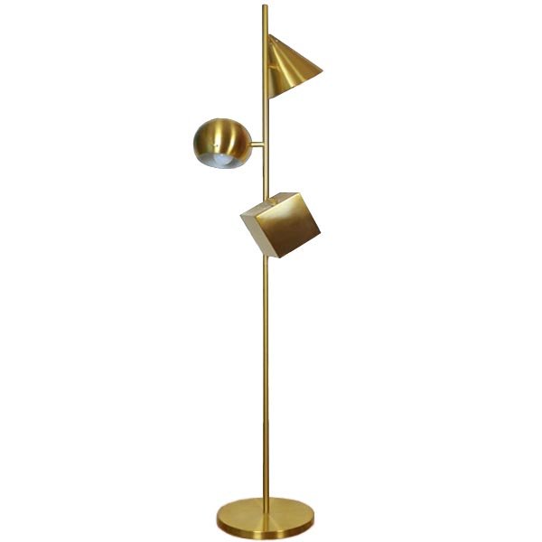 Торшер 3D geometry Gold Золотой Торшер 3D geometry Gold Золотой в Барнауле | Loft Concept