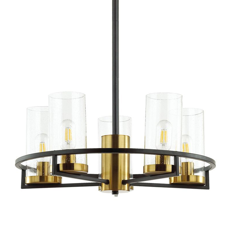 Люстра Goran chandelier 55 Черный Глянцевое золото Прозрачный Люстра Goran chandelier 55 Черный Глянцевое золото Прозрачный в Барнауле | Loft Concept