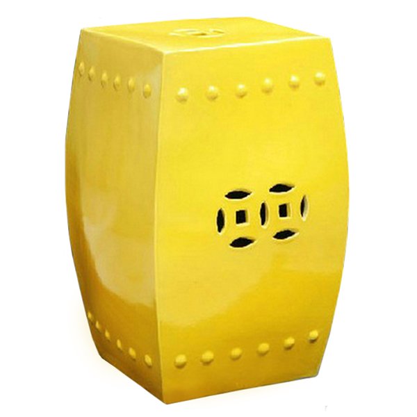 Желтый китайский табурет Octagon Prosperity Garden Stool Желтый Желтый китайский табурет Octagon Prosperity Garden Stool Желтый в Барнауле | Loft Concept