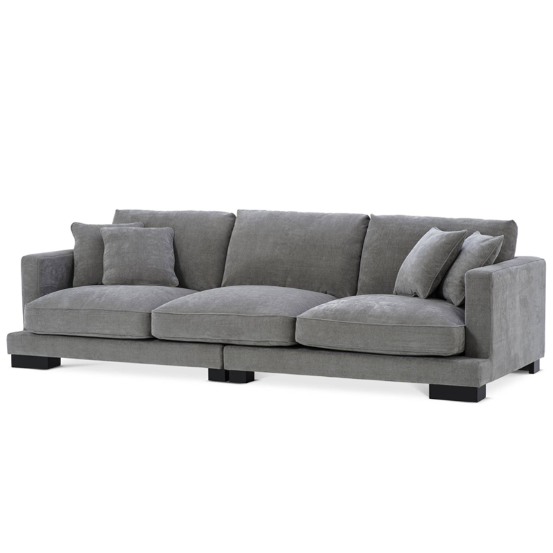 Диван Eichholtz Sofa Tuscany grey Серый Черный Диван Eichholtz Sofa Tuscany grey Серый Черный в Барнауле | Loft Concept