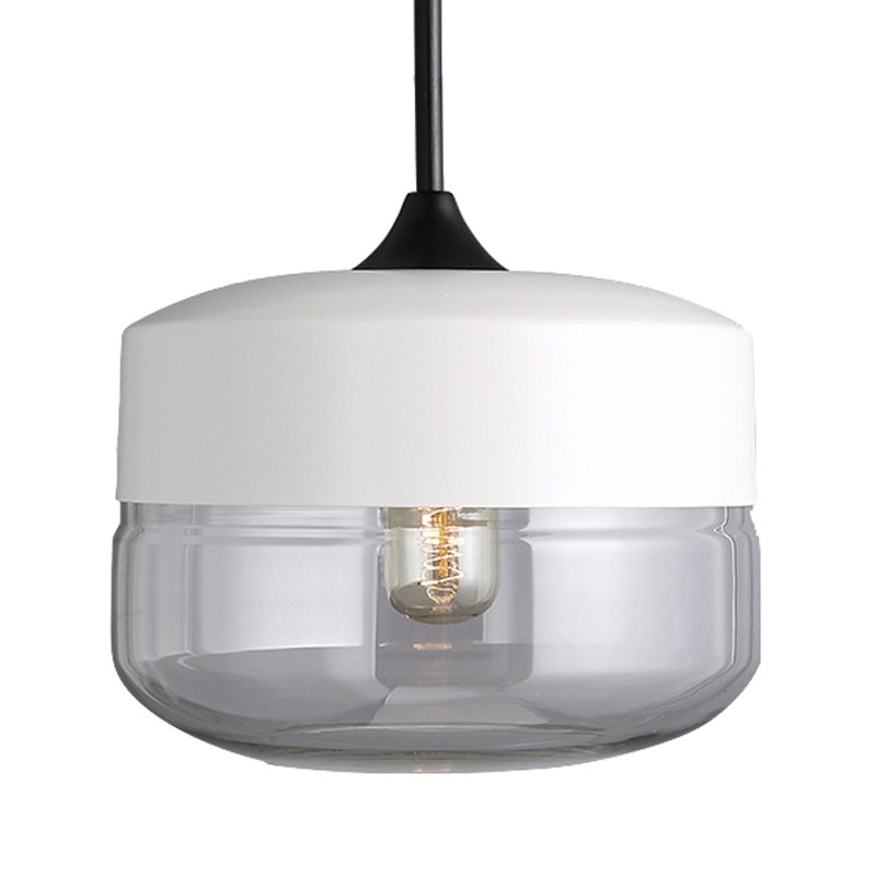 Подвесной светильник Hanglamp zwart glas White II Белый Прозрачное Стекло Подвесной светильник Hanglamp zwart glas White II Белый Прозрачное Стекло в Барнауле | Loft Concept