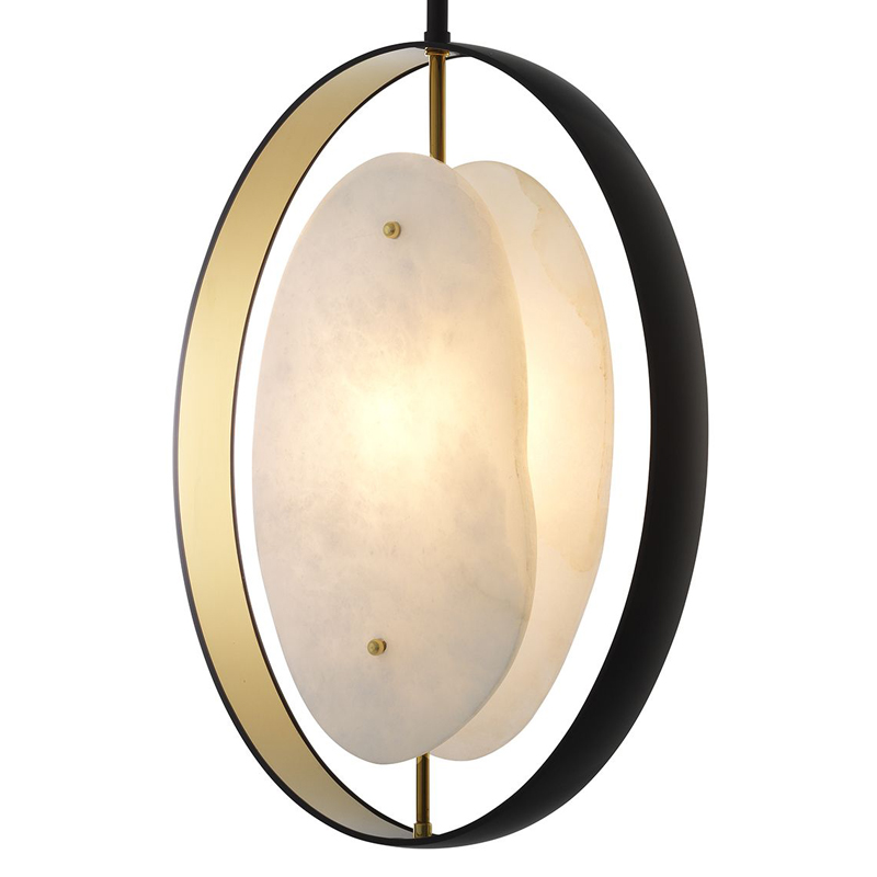 Подвесной светильник Eichholtz Chandelier Trissoni Черный Золотой Белый Подвесной светильник Eichholtz Chandelier Trissoni Черный Золотой Белый в Барнауле | Loft Concept
