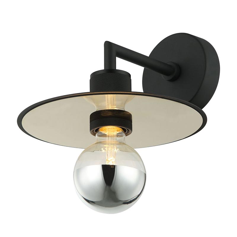 Бра Bruno Hat Black Wall Lamp Черный Золотой в Барнауле | Loft Concept 