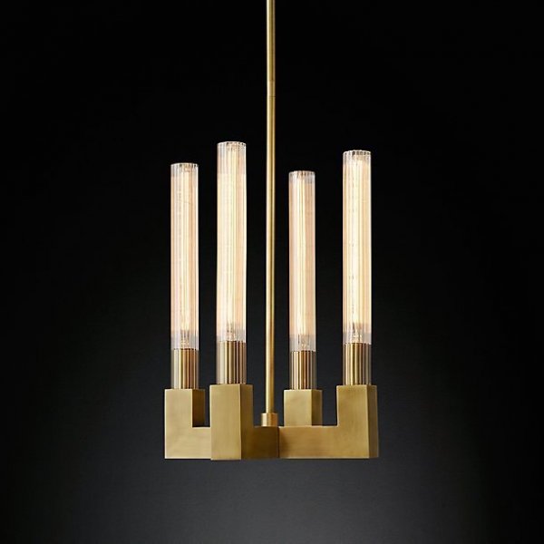 Люстра RH CANELLE Pendant lamp 4 Modern Brass Латунь Люстра RH CANELLE Pendant lamp 4 Modern Brass Латунь в Барнауле | Loft Concept