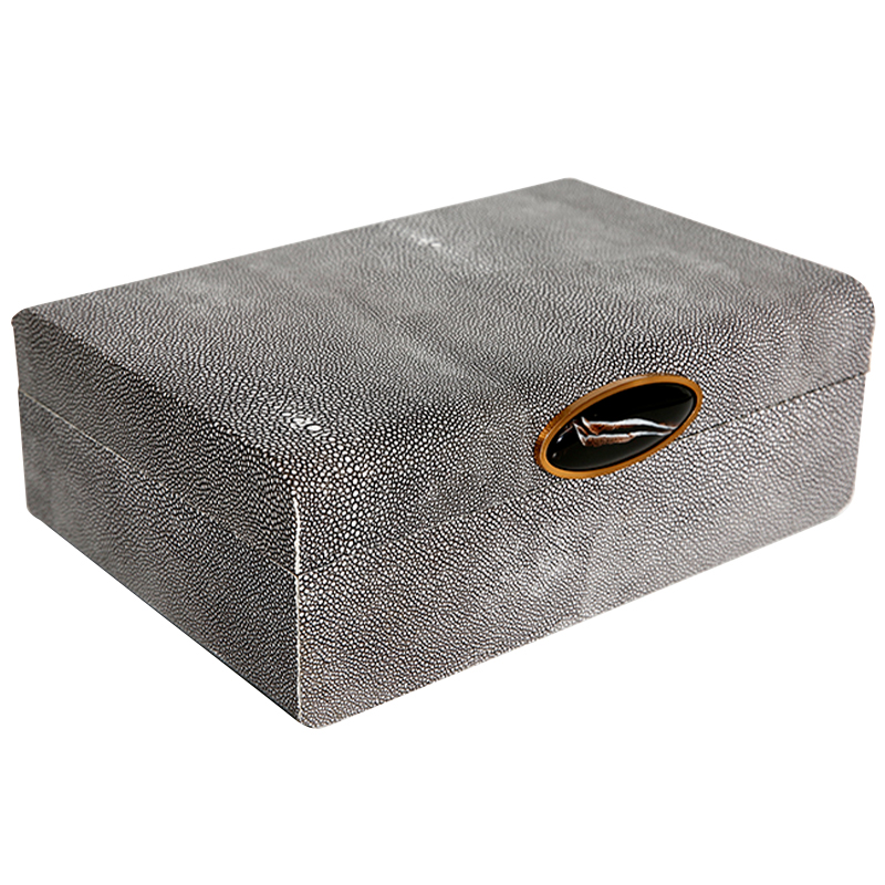 Шкатулка Stingray Box Серый Коричневый Латунь Шкатулка Stingray Box Серый Коричневый Латунь в Барнауле | Loft Concept