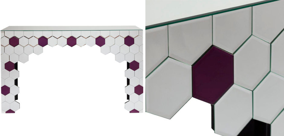 Консоль Mirrored Honeycomb Консоль Mirrored Honeycomb - Loft-Concept в Барнауле
