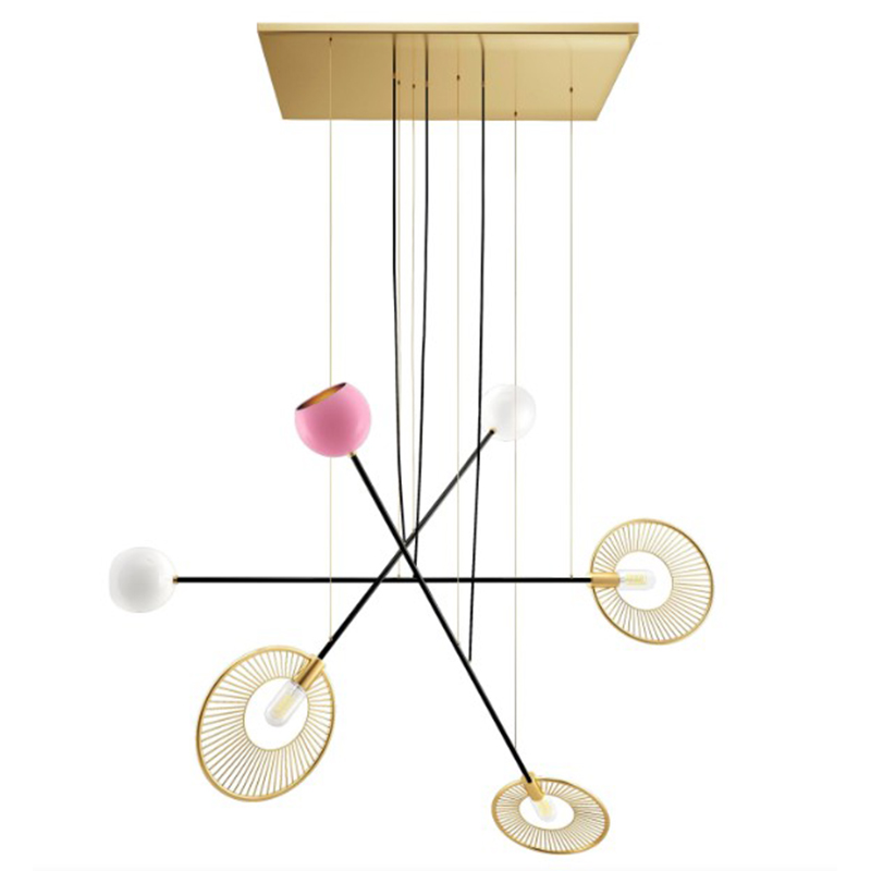 Дизайнерская Люстра Melrose Suspension Lamp Brass Aluminum Lacquered Мульти Дизайнерская Люстра Melrose Suspension Lamp Brass Aluminum Lacquered Мульти в Барнауле | Loft Concept