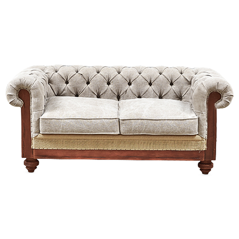 Диван Deconstructed Chesterfield Sofa double Ivory Коричневый Бежево-серый Диван Deconstructed Chesterfield Sofa double Ivory Коричневый Бежево-серый в Барнауле | Loft Concept