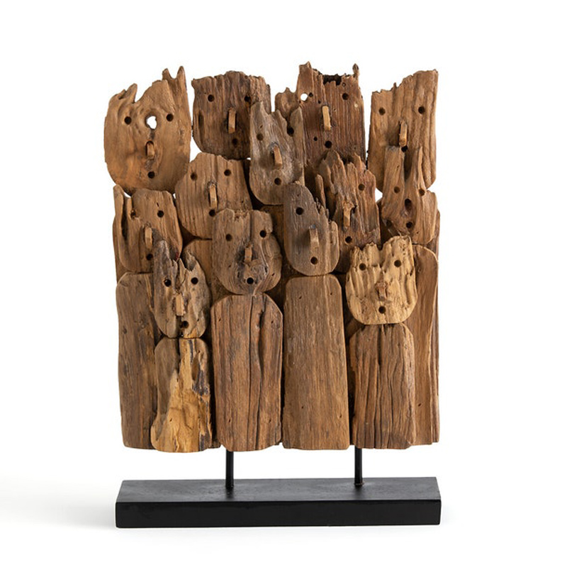 Статуэтка Wooden Sculpture Коричневый Черный Статуэтка Wooden Sculpture Коричневый Черный в Барнауле | Loft Concept