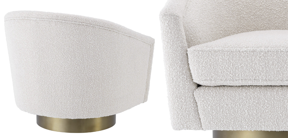 Кресло Eichholtz Swivel Chair Catene Boucle cream Кресло Eichholtz Swivel Chair Catene Boucle cream - Loft-Concept в Барнауле