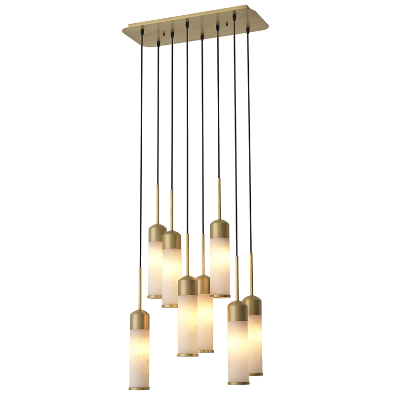 Люстра Eichholtz Chandelier Eos Латунь Бежевый Белый Люстра Eichholtz Chandelier Eos Латунь Бежевый Белый в Барнауле | Loft Concept