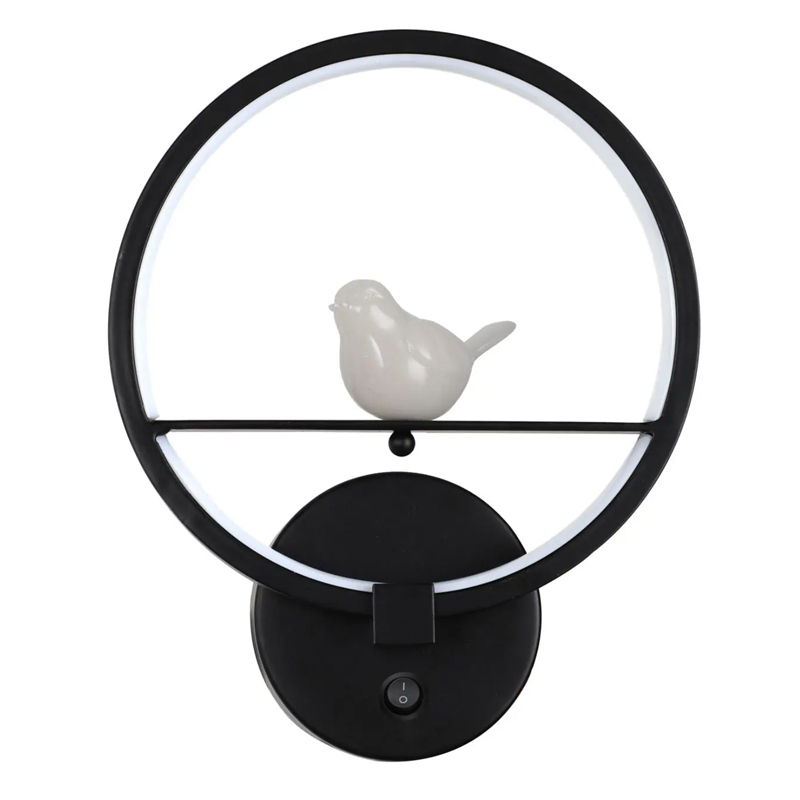 Бра Bird Ring Sconce black Черный Бра Bird Ring Sconce black Черный в Барнауле | Loft Concept
