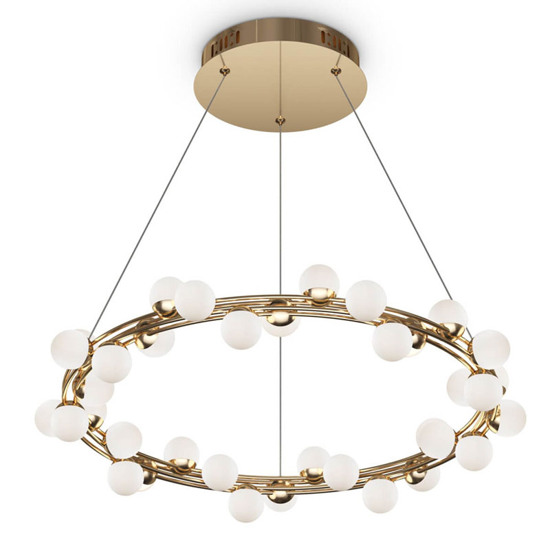 Люстра Berries Chandelier 60 Золотой Белый Люстра Berries Chandelier 60 Золотой Белый в Барнауле | Loft Concept