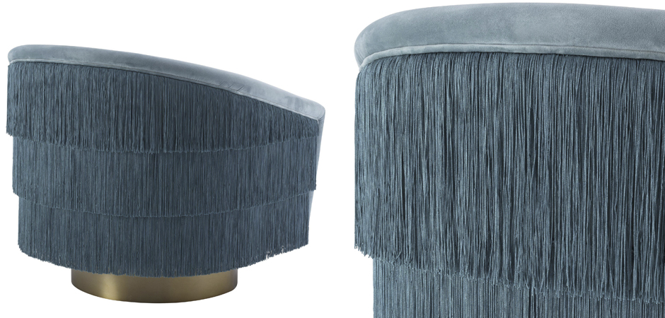 Кресло Eichholtz Swivel Chair Le Vante blue Кресло Eichholtz Swivel Chair Le Vante blue - Loft-Concept в Барнауле