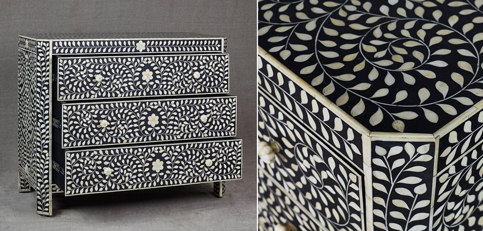 Комод с инкрустацией костью Inlaid Bone Flowers Комод с инкрустацией костью Inlaid Bone Flowers - Loft-Concept в Барнауле