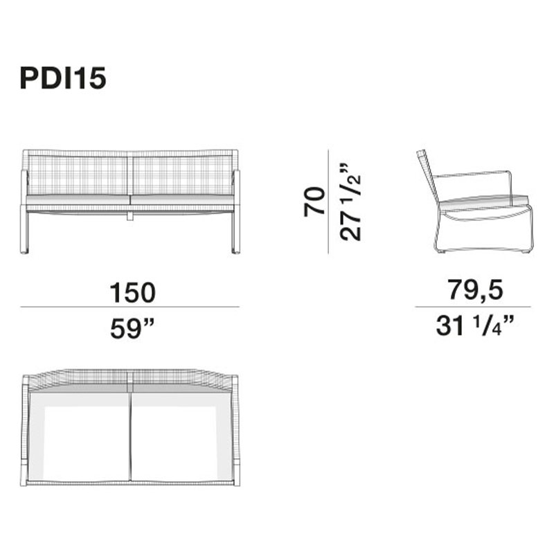 Двухместный уличный диван PHOENIX Sofa Двухместный уличный диван PHOENIX Sofa в Барнауле