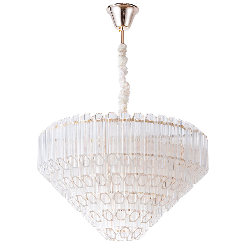 Люстра Hexagon Tube Light Crystal Chandelier Прозрачный в Барнауле | Loft Concept 