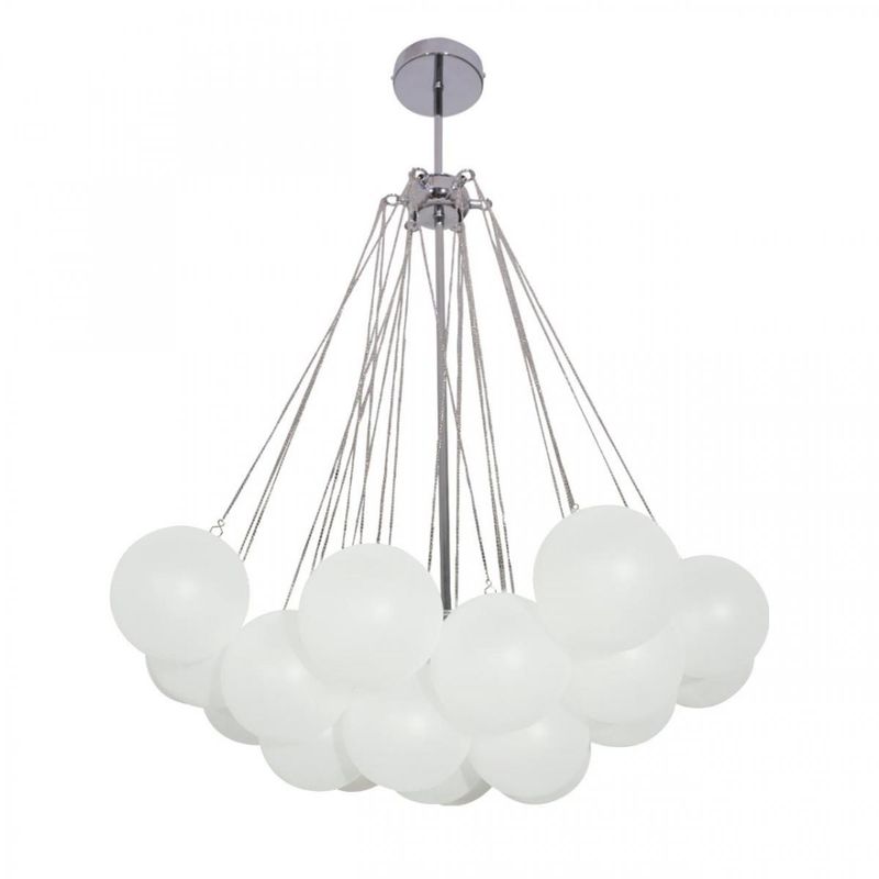 Люстра Белые Шары Apparatus Studio CLOUD Silver диаметр 60 см Серебряный Белый в Барнауле | Loft Concept 