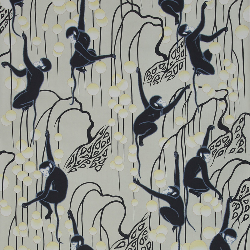 Обои ручная роспись Deco Monkeys Terracotta on Icefield dyed silk Обои ручная роспись Deco Monkeys Terracotta on Icefield dyed silk в Барнауле | Loft Concept