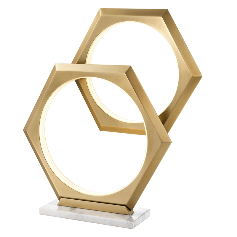 Настольная лампа Eichholtz Table Lamp Hexum Латунь Античная полированная Белый Мрамор Bianco Настольная лампа Eichholtz Table Lamp Hexum Латунь Античная полированная Белый Мрамор Bianco в Барнауле | Loft Concept
