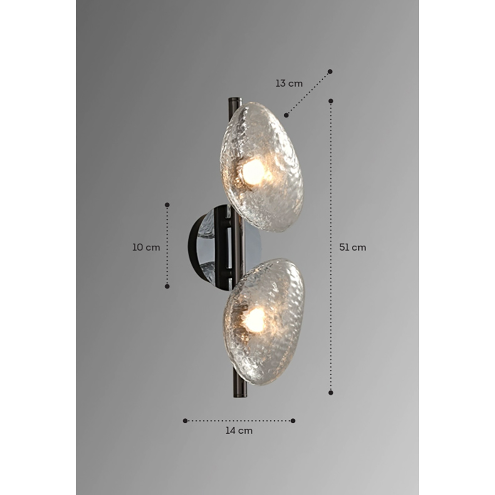 Бра LINDIS FROST LONG WALL 2 лампы Прозрачное стекло в Барнауле