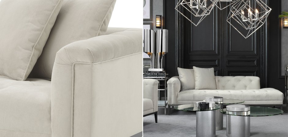 Кушетка Eichholtz Lounge Sofa Cesare Left Pebble grey Кушетка Eichholtz Lounge Sofa Cesare Left Pebble grey - Loft-Concept в Барнауле
