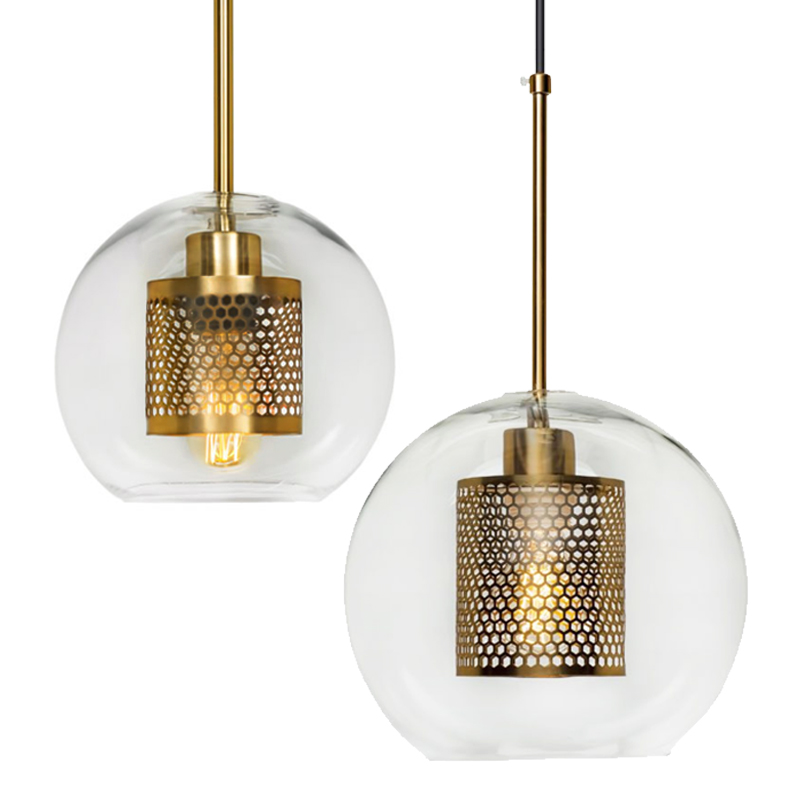Perforated Vessel Pendant Lamp Gold Ball Золотой Прозрачное Стекло Perforated Vessel Pendant Lamp Gold Ball Золотой Прозрачное Стекло в Барнауле | Loft Concept