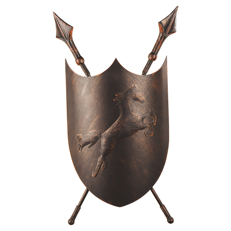 Бра Shield Horse Sconce Коричневый винтаж в Барнауле | Loft Concept 