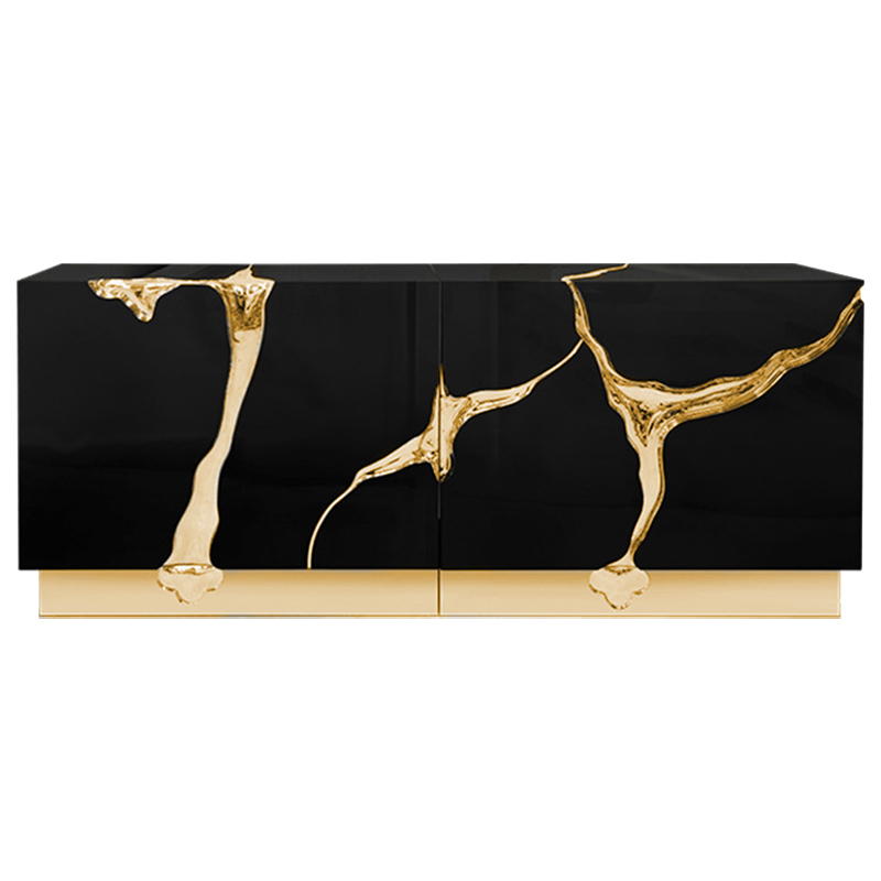 Буфет Modern Contemporary Lapiaz Sideboard Boca do Lobo Черный Золотой Черный Буфет Modern Contemporary Lapiaz Sideboard Boca do Lobo Черный Золотой Черный в Барнауле | Loft Concept