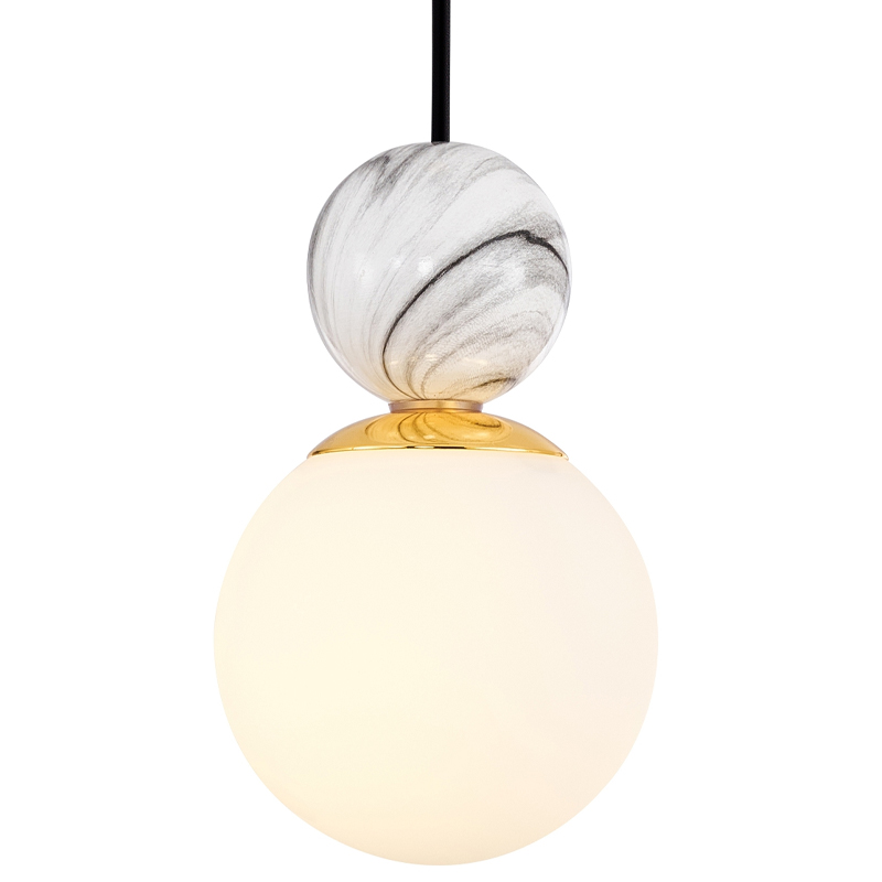 Подвесной светильник White Marble Decor Белый Золотой Черный Белый Мрамор Bianco Подвесной светильник White Marble Decor Белый Золотой Черный Белый Мрамор Bianco в Барнауле | Loft Concept