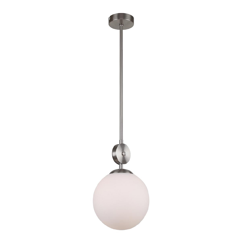 Подвесной светильник Kyran Nickel Hanging Lamp Никель Белый Подвесной светильник Kyran Nickel Hanging Lamp Никель Белый в Барнауле | Loft Concept