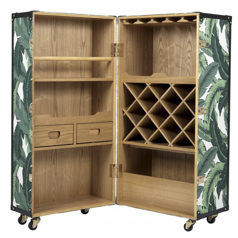 Винный шкаф Eichholtz Wine Cabinet Martini Bianco Tropical Белый Зеленый Древесина Золотой Винный шкаф Eichholtz Wine Cabinet Martini Bianco Tropical Белый Зеленый Древесина Золотой в Барнауле | Loft Concept