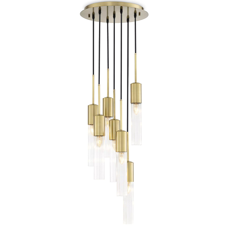 Люстра Eichholtz Chandelier Lulu Латунь Прозрачное Стекло Черный Люстра Eichholtz Chandelier Lulu Латунь Прозрачное Стекло Черный в Барнауле | Loft Concept