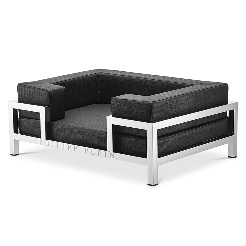 Лежанка для домашних животных Philipp Plein Dogbed High Conic Limited L Черный Серебряный Лежанка для домашних животных Philipp Plein Dogbed High Conic Limited L Черный Серебряный в Барнауле | Loft Concept