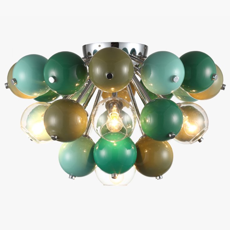 Потолочная люстра Green Ceads Ceiling lamp Зеленый Оливковый Потолочная люстра Green Ceads Ceiling lamp Зеленый Оливковый в Барнауле | Loft Concept